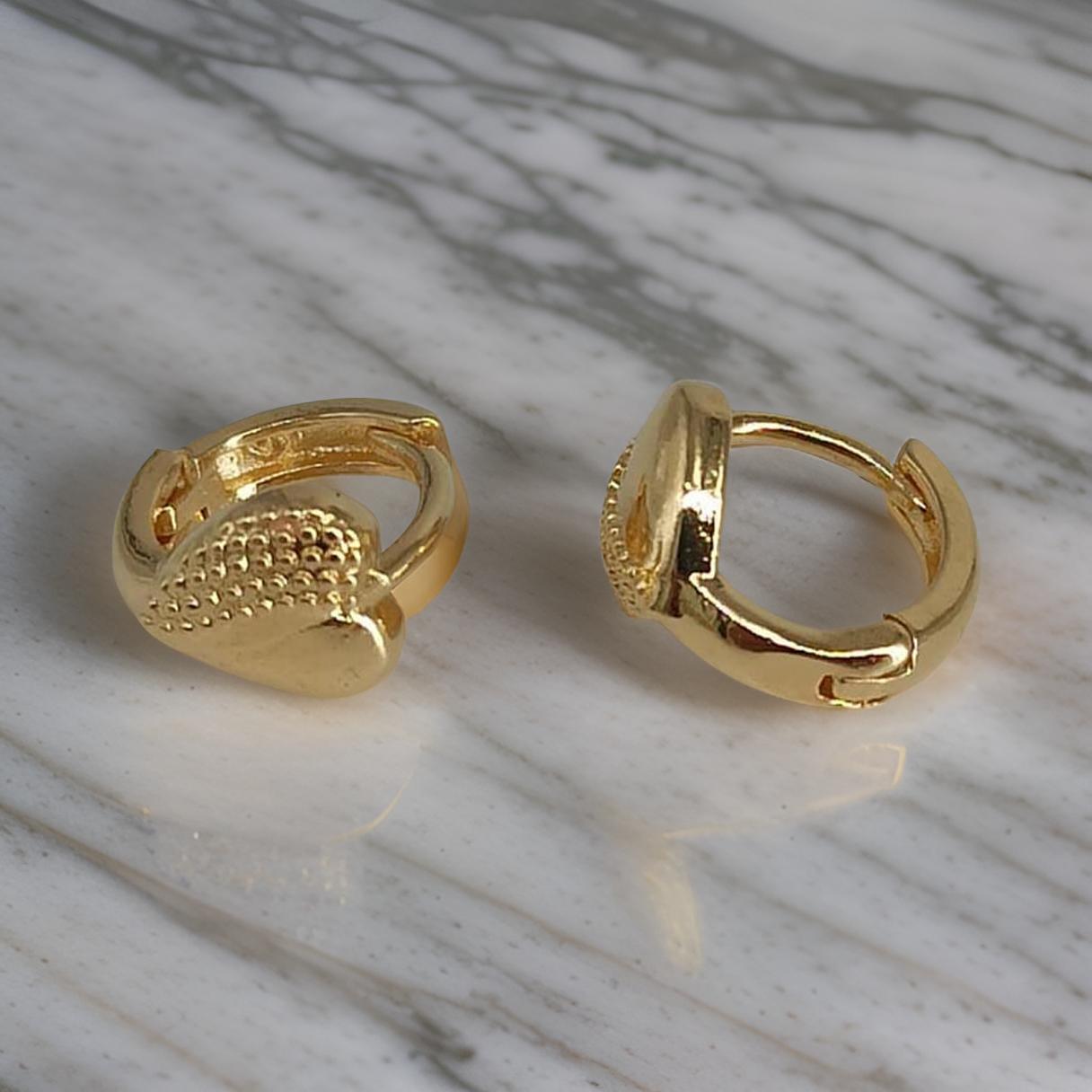 mini candongas en oro laminado -