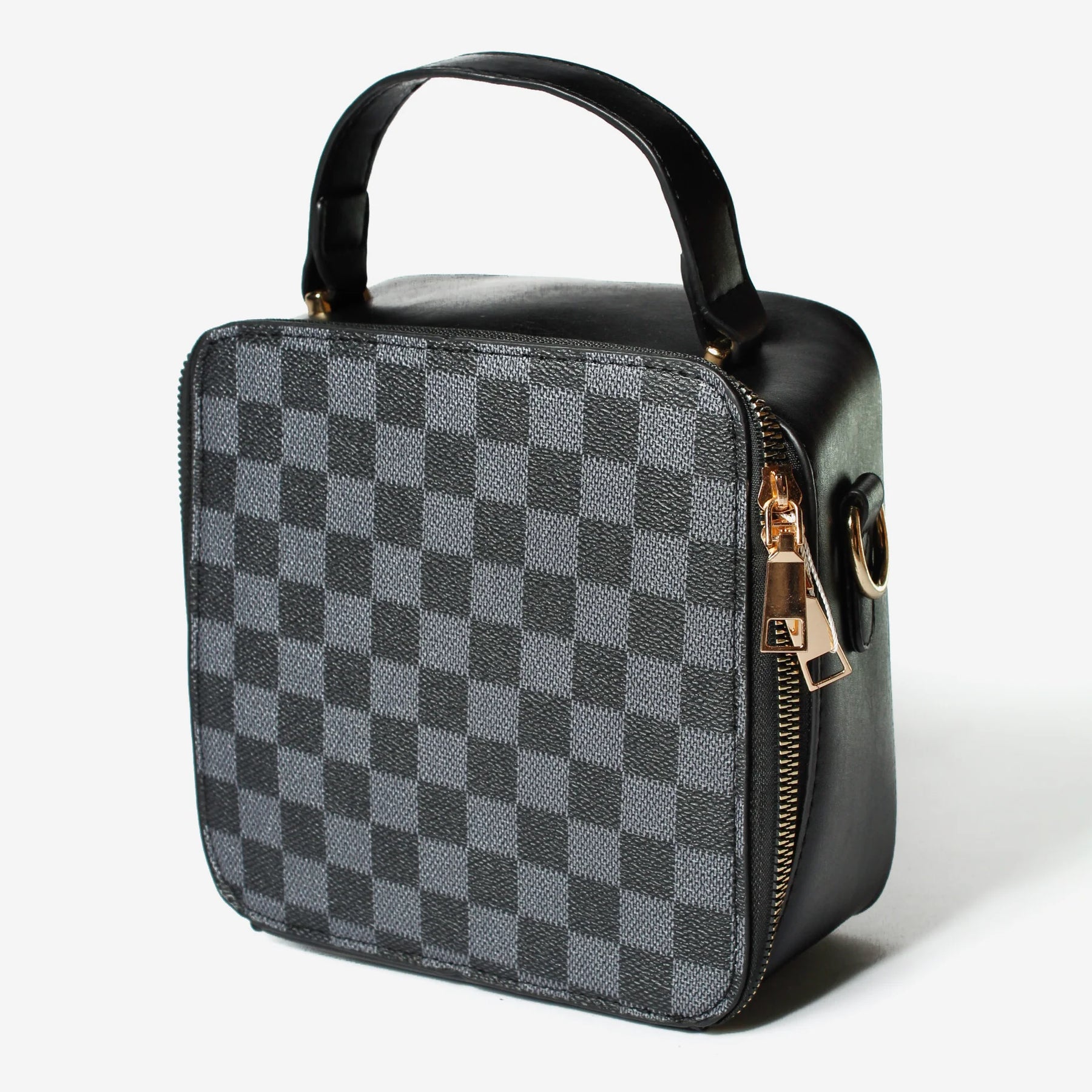 Bolso Manos Libres L 33- Negro Cuadros