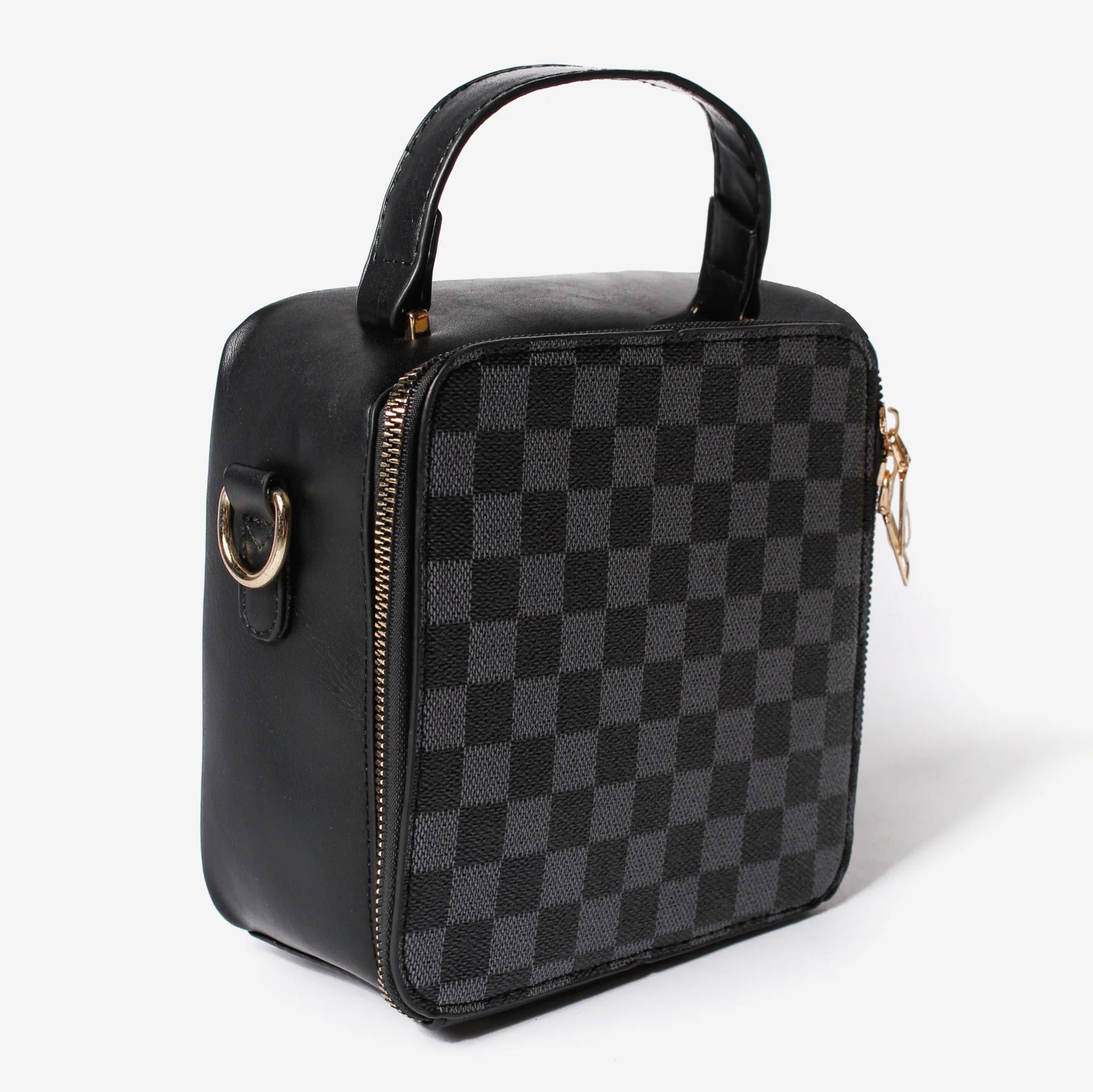 Bolso Manos Libres L 33- Negro Cuadros