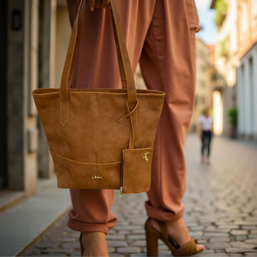 Bolso Dama Elegancia Urbana – Set Anali - Miel