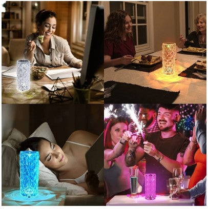 Lámpara Cristalina Mágica Táctil de 16 Colores