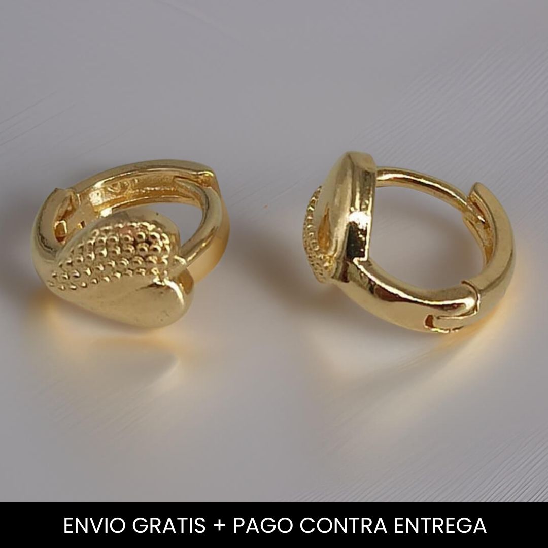 mini candongas en oro laminado