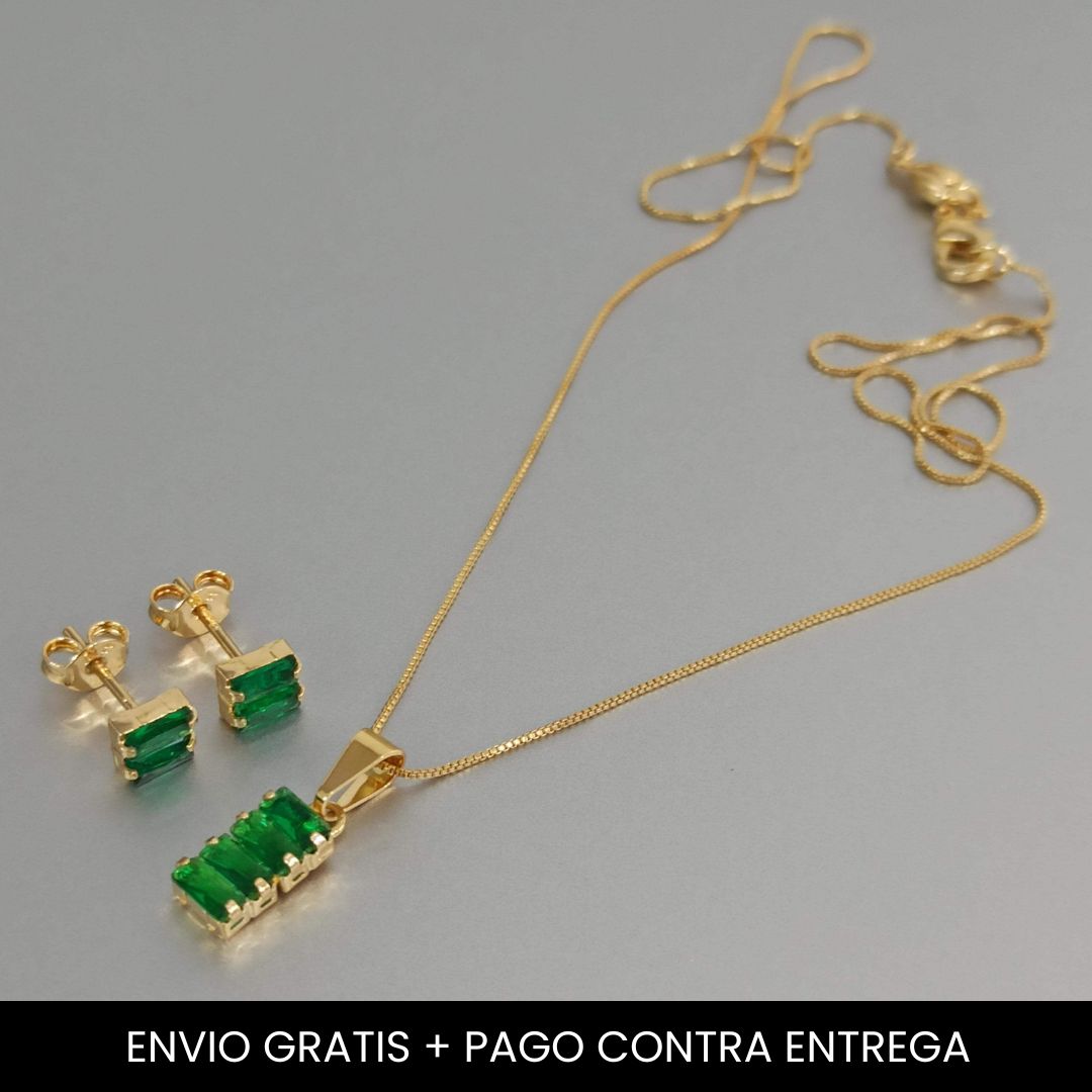 Set Esmeralda Elegancia - Envio Gratis + Pago Contra Entrega