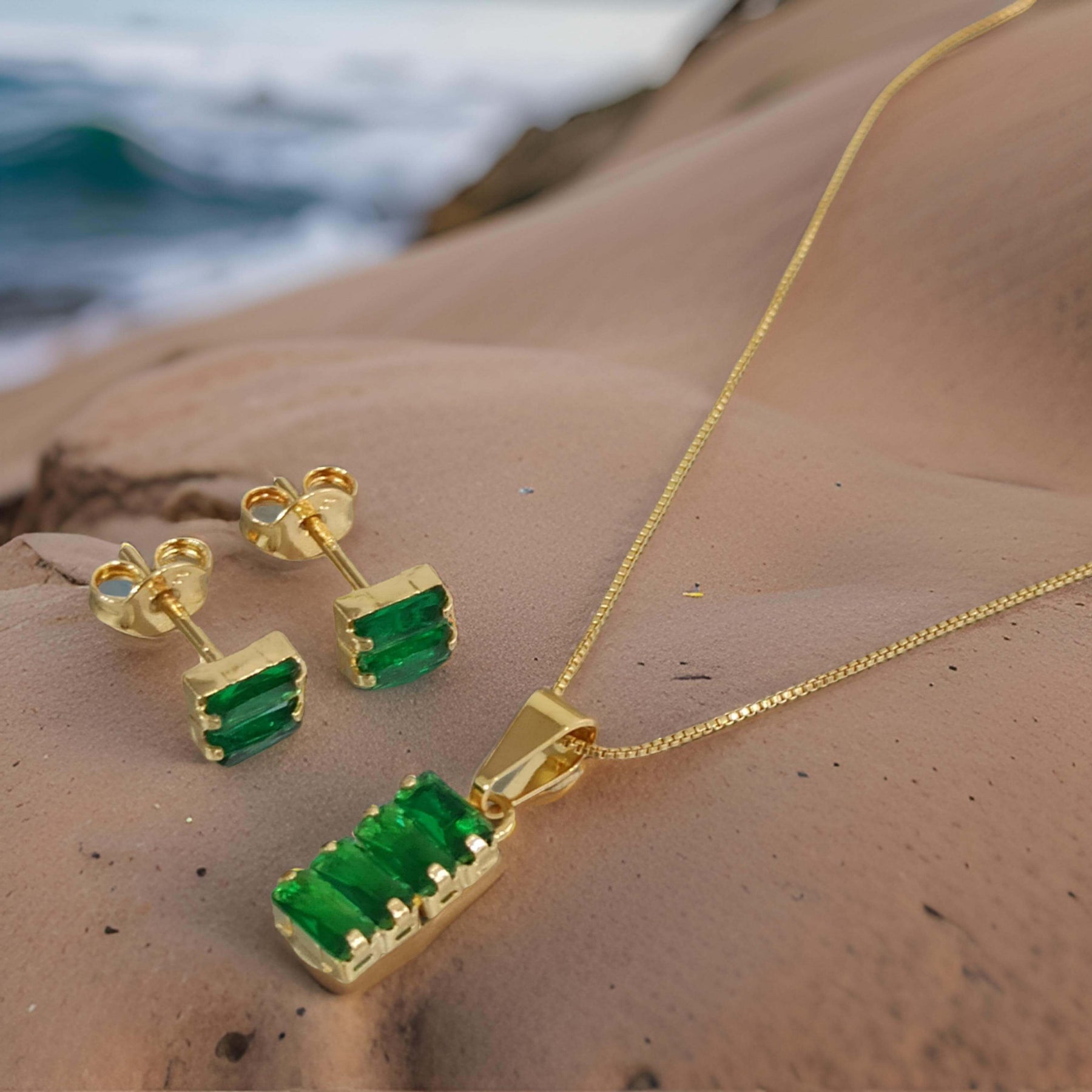Set Esmeralda Elegancia - Envio Gratis + Pago Contra Entrega