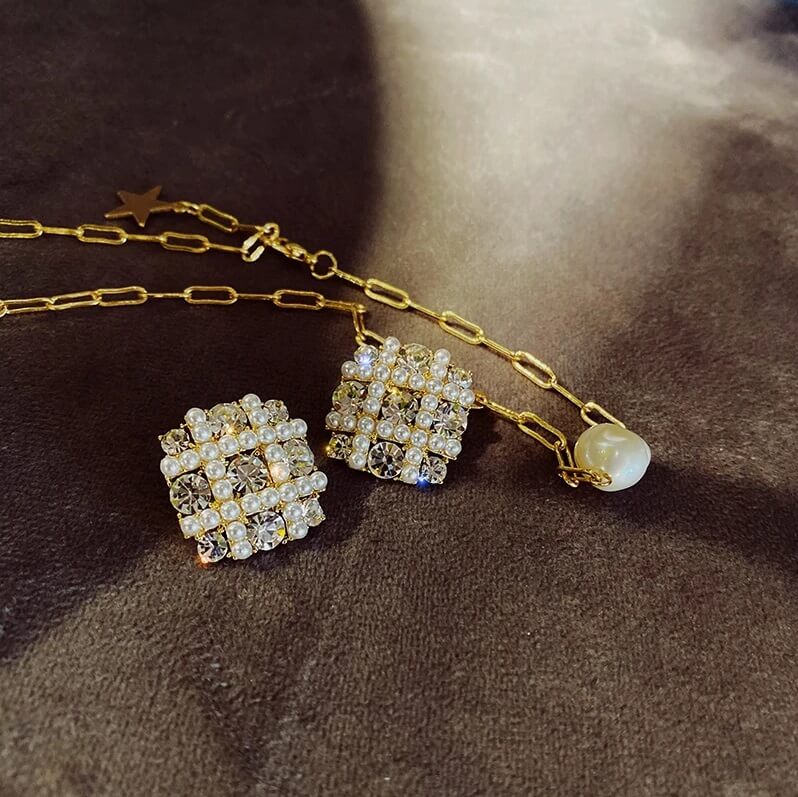 Aretes Brillantes Triki Elegantes Modernos