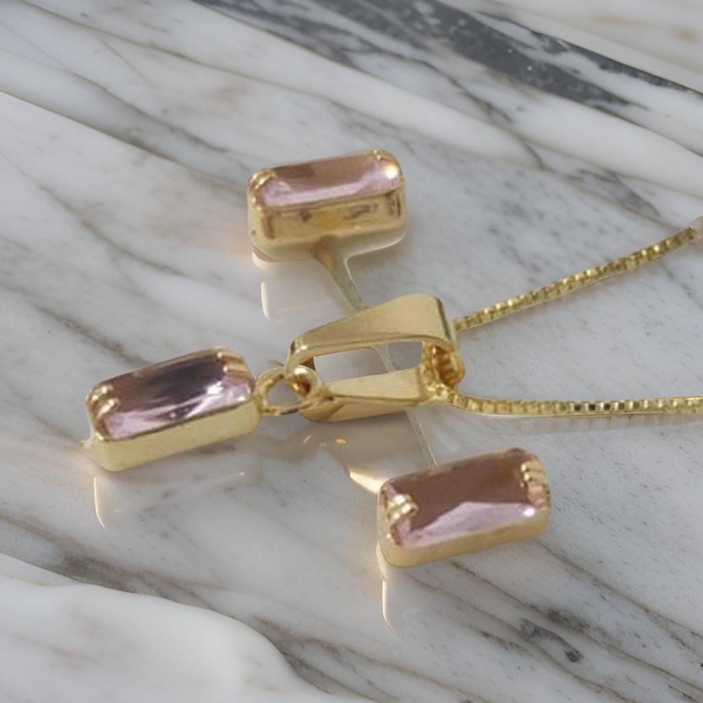 set baguete en oro laminado - multiplas colores - rosé