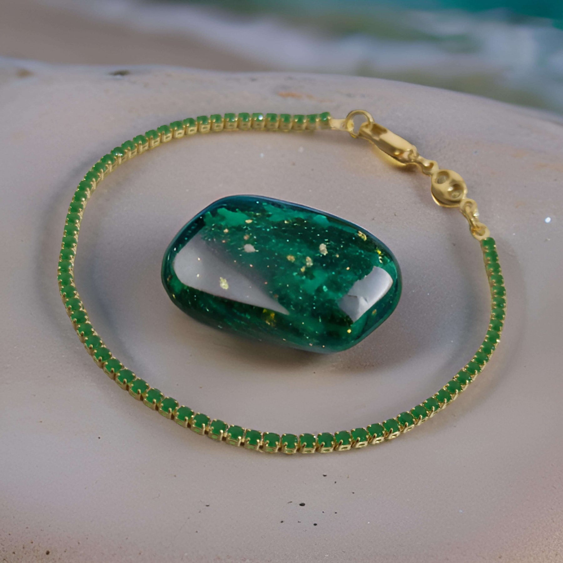 Pulsera Tenis Verde Claro