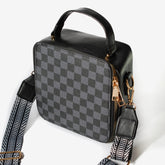 Bolso Manos Libres L 33- Negro Cuadros