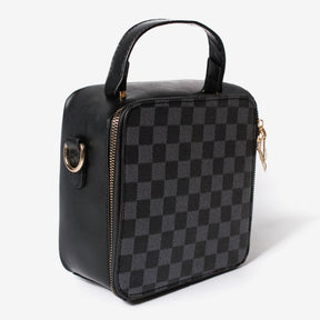 Bolso Manos Libres L 33- Negro Cuadros