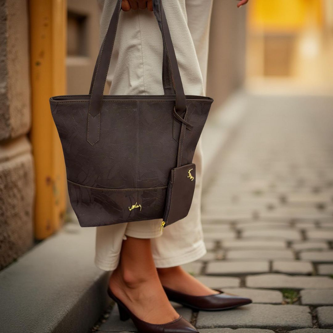 Bolso Dama Elegancia Urbana – Set Anali - Marron