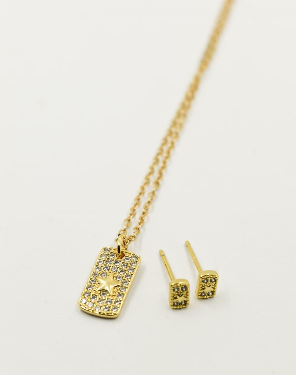 JUEGO DE CADENAS PLACA DE ESTRELLA