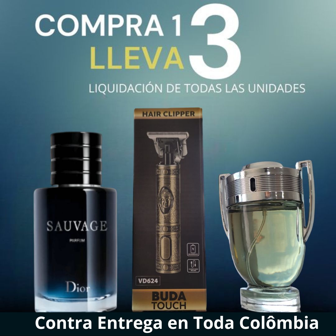 Set Poder y Precisión: Sauvage, Invictus y Afeitadora Pro