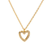 Collar Y Aretes Corazones Oro Rosa 18k