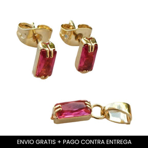 set baguete en oro laminado