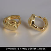mini candongas en oro laminado