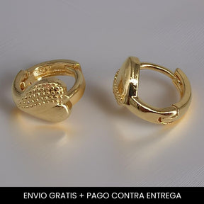 mini candongas en oro laminado
