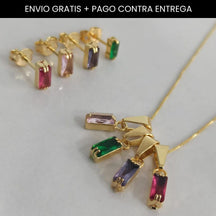 set baguete en oro laminado - multiplas colores