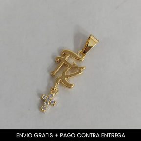 Dije Fe con Cruz Cristales - Envio Gratis + Pago Contra Entrega