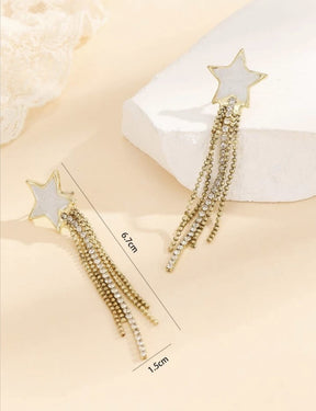 Aretes Estilo Estrella Fugaz Elegante Femenino
