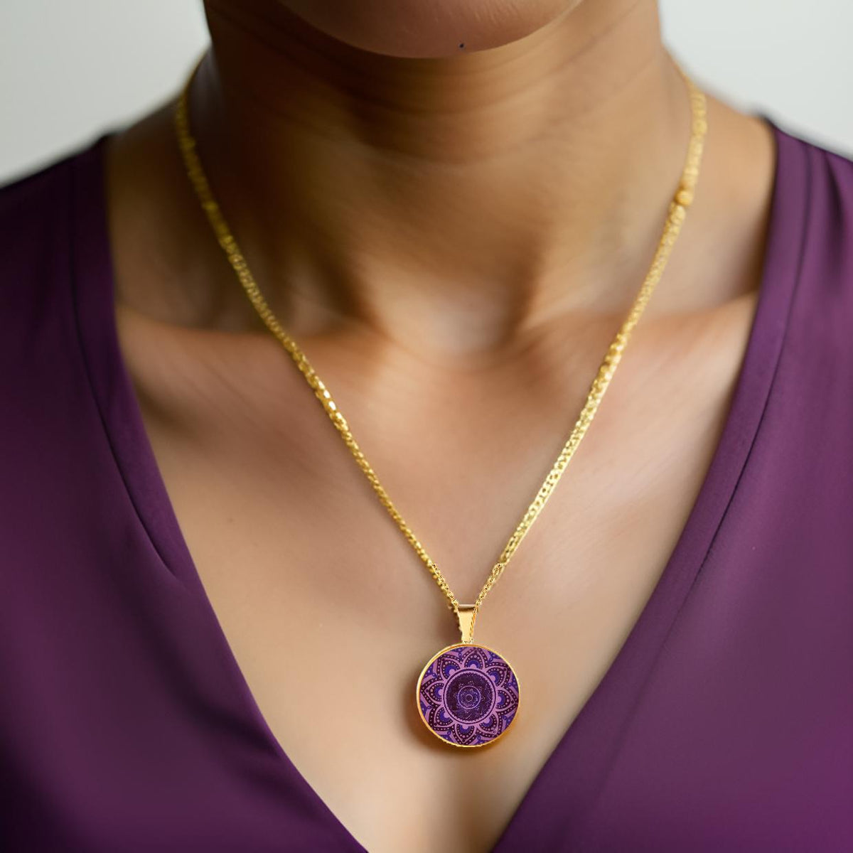 Collar Mandala + Aretes + Estuche