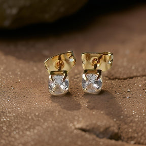 Topo  con piedra cristal y Oro Laminado