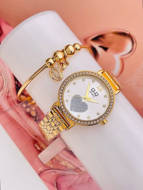 Reloj Encanto Dorado Style Yess Lady Corazón