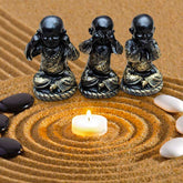 Jardín Zen 3 Budas De La Sabiduria Prosperidad Y Protección