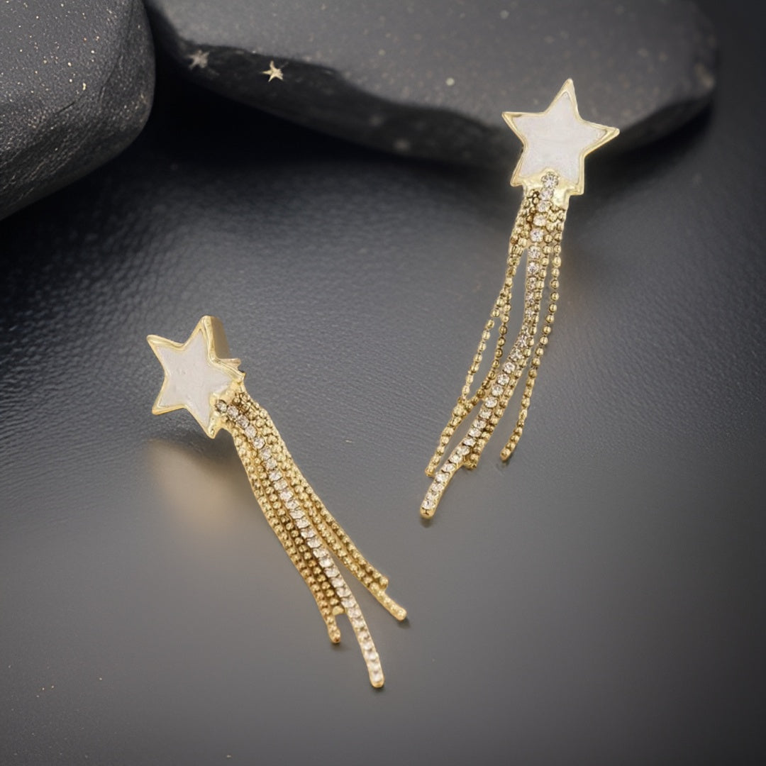 Aretes Estilo Estrella Fugaz Elegante Femenino