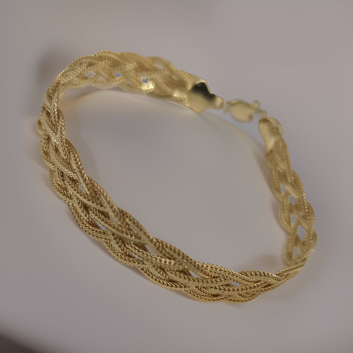 Pulsera Trenzada 18k