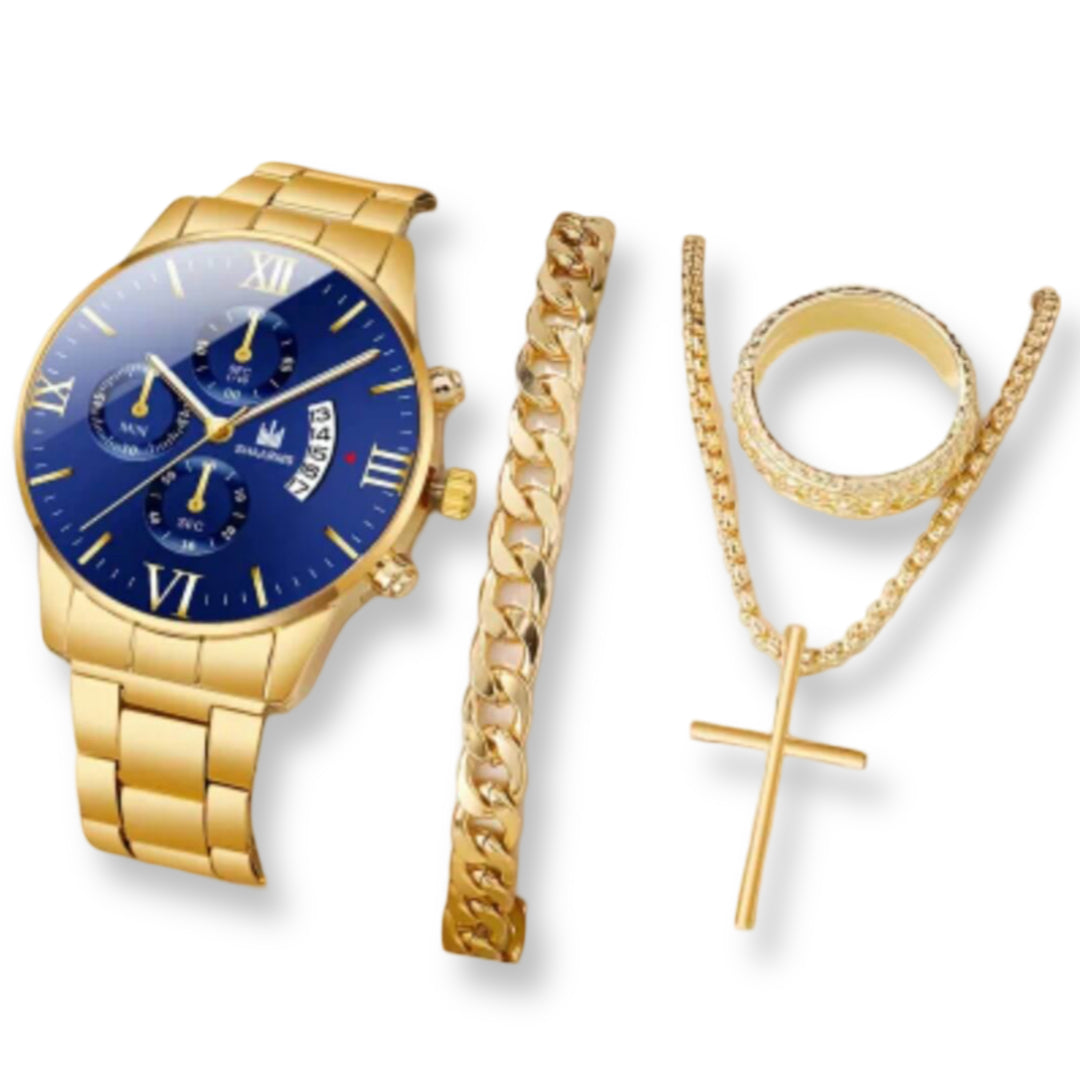 Combo Elegance 4 en 1: Reloj, Collar, Anillo y Pulsera - Envio Gratis + Pago Contra Entrega