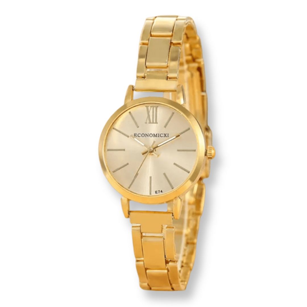 Set Esmeralda Dorada: Reloj + Pulsera - Envio Gratis +Pago Contra Entrega