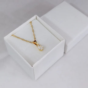  Cadena Elegancia Cristal  en oro laminado con garantia