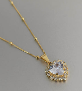Cadena Con Corazón Cristal