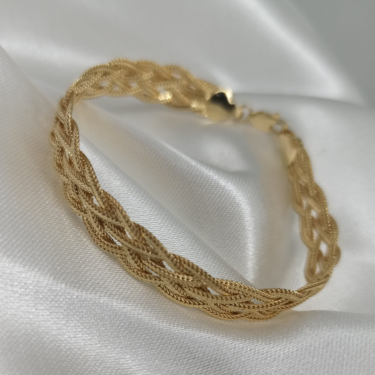 Pulsera Trenzada 18k