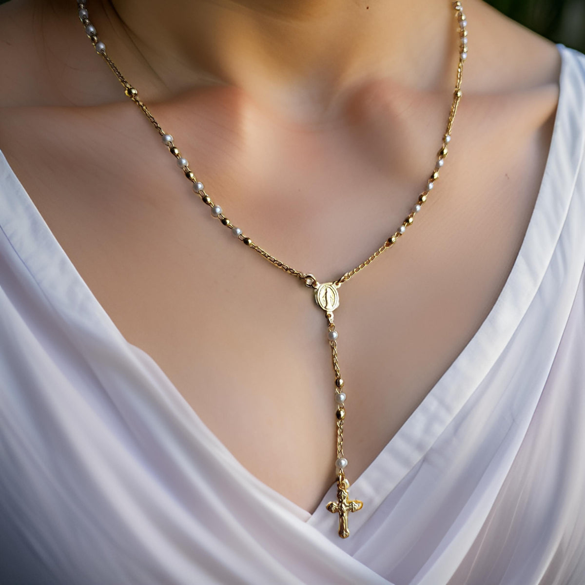 CAMANDULA PERLAS PARA DAMA