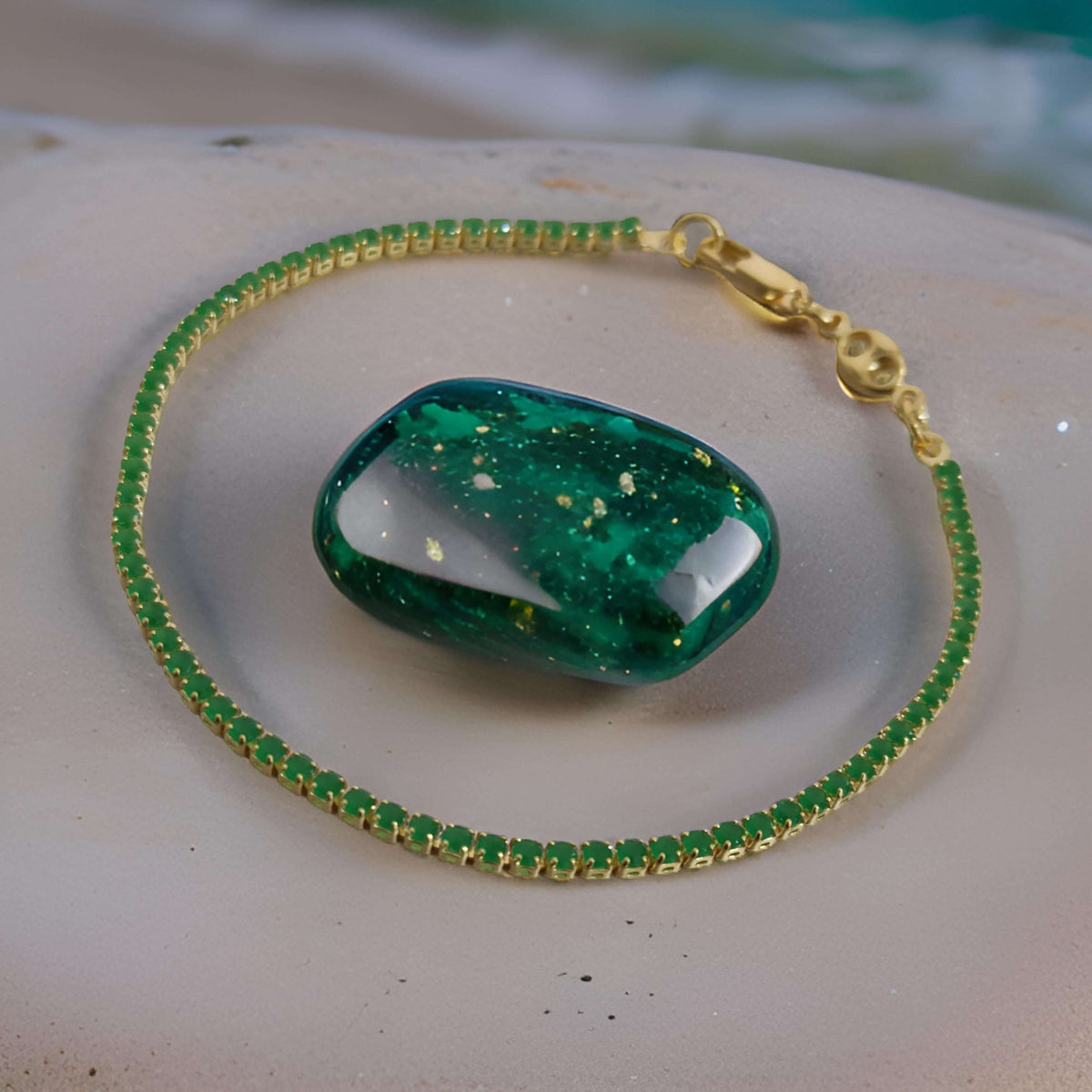 Pulsera Tenis Verde Claro
