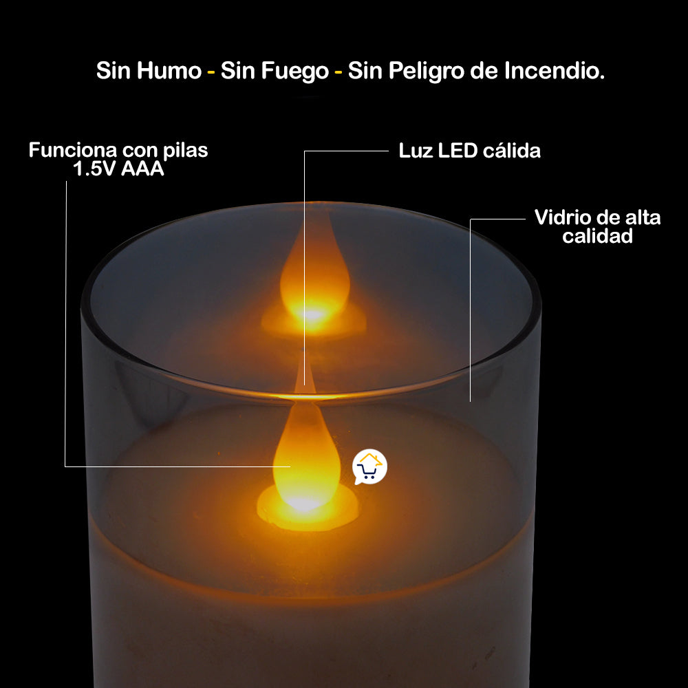 Vela Luz LED Grande Efecto Real