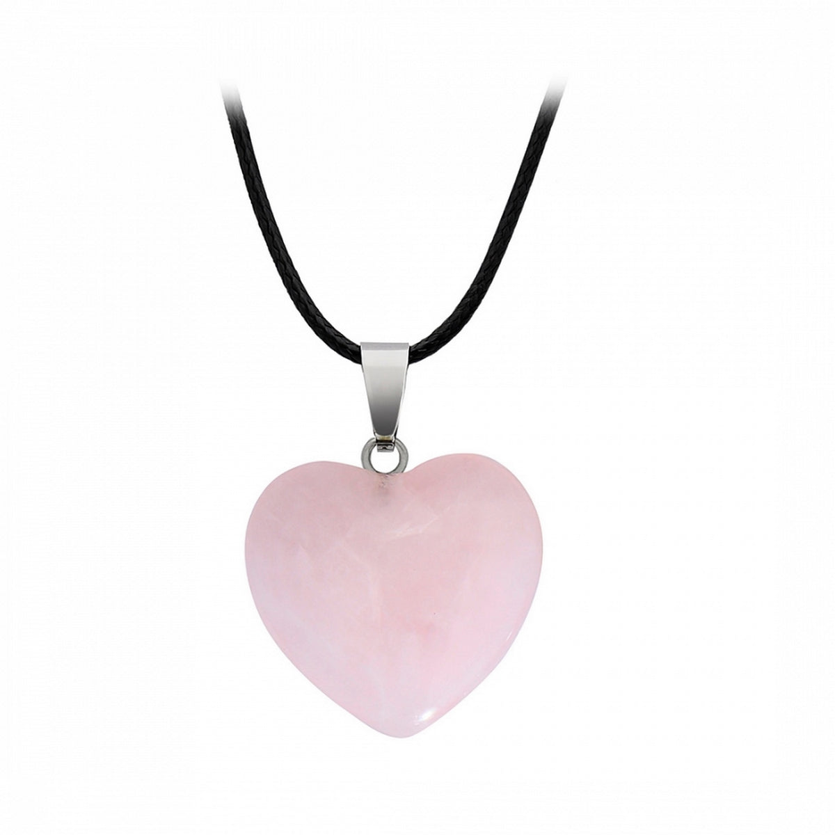 Collar Corazón Cuarzo Rosa - Envio Gratis + Pago Contra Entrega