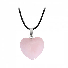 Collar Corazón Cuarzo Rosa - Envio Gratis + Pago Contra Entrega