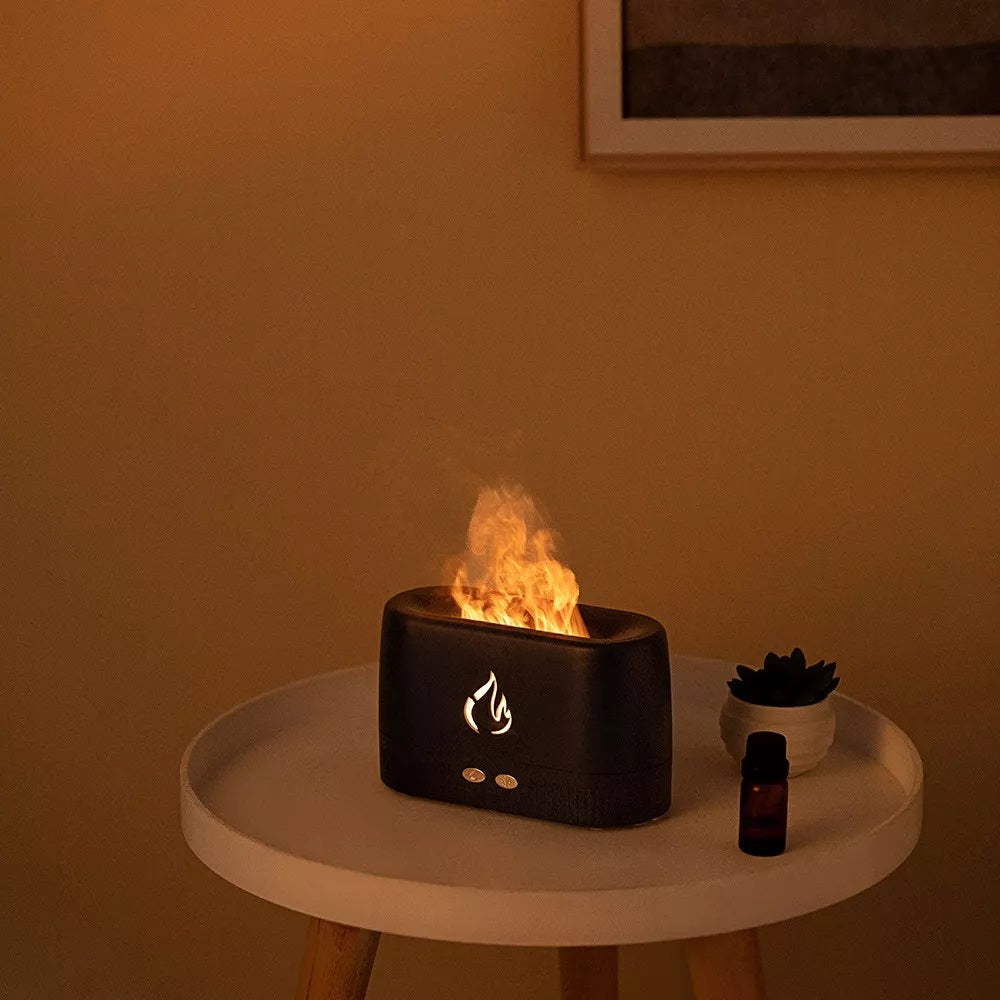 Difusor De Aromas Ambientador De Llama Led + Essencia - Envio Gratis