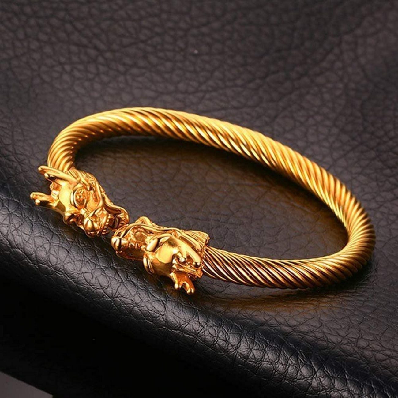 Pulsera Dragòn Dorado + Estuche