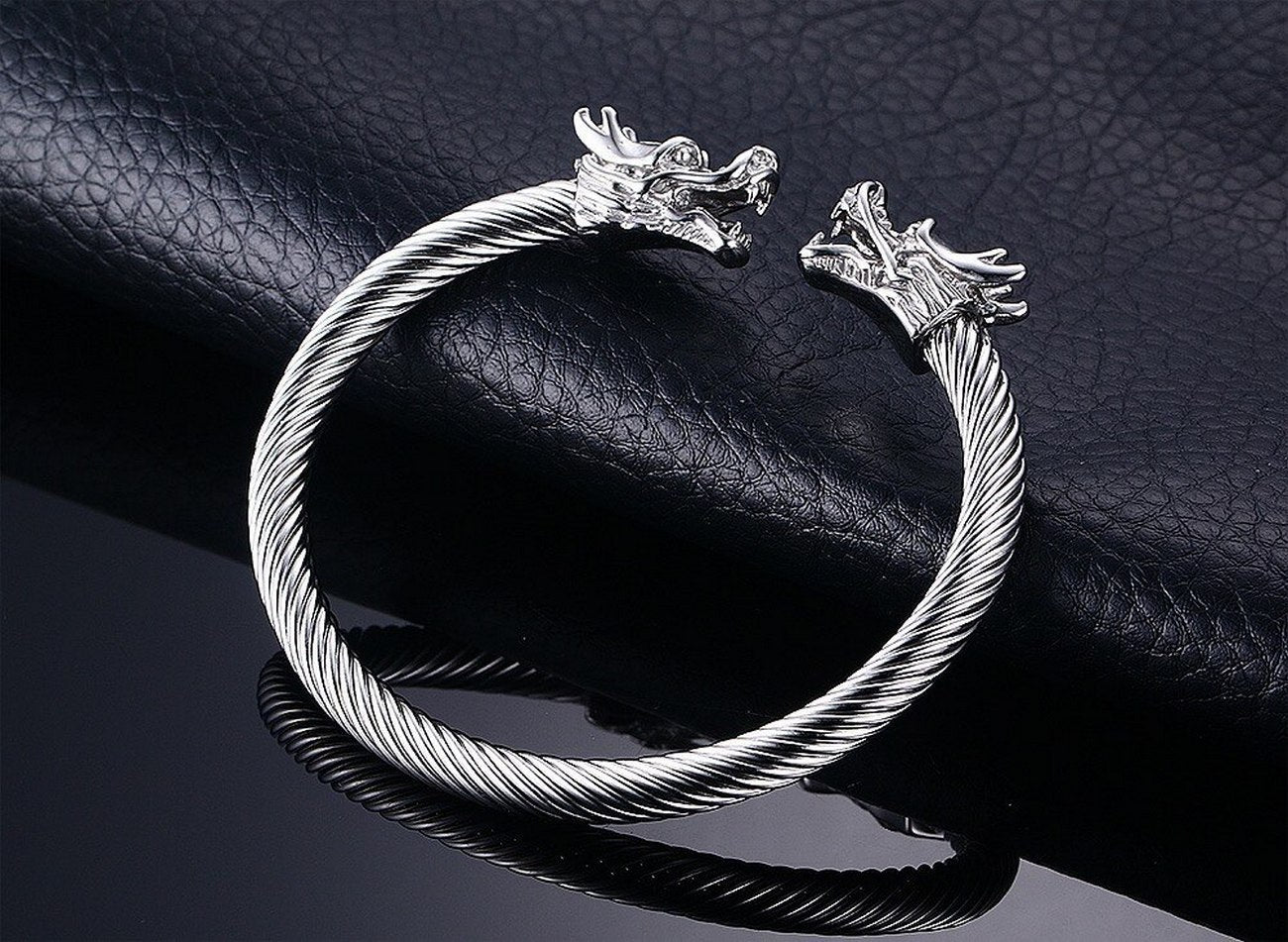 Pulsera Dragòn Plateado Ajustable + Estuche  - ENVIO GRATIS & PAGO CONTRA ENTREGA