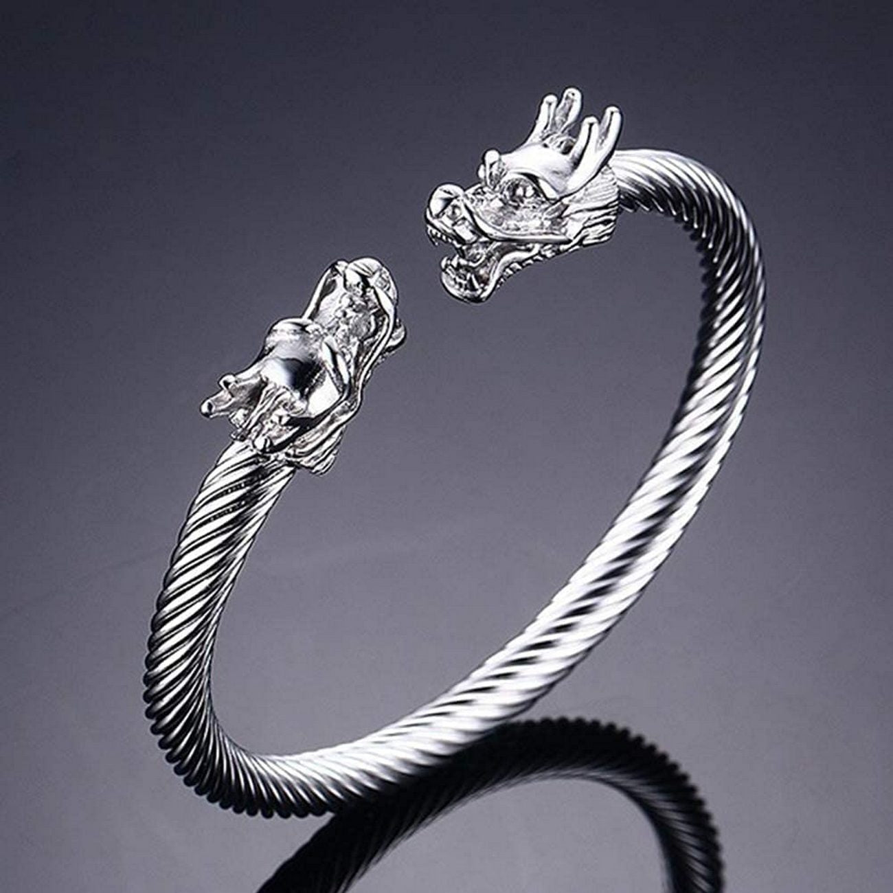 Pulsera Dragòn Plateado Ajustable + Estuche  - ENVIO GRATIS & PAGO CONTRA ENTREGA